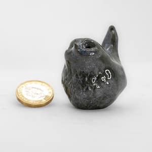 Black Glossy Porcelain Bird